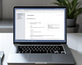 Laptop aziendale ricondizionato aperto, mostra una tastiera pulita e uno schermo luminoso.